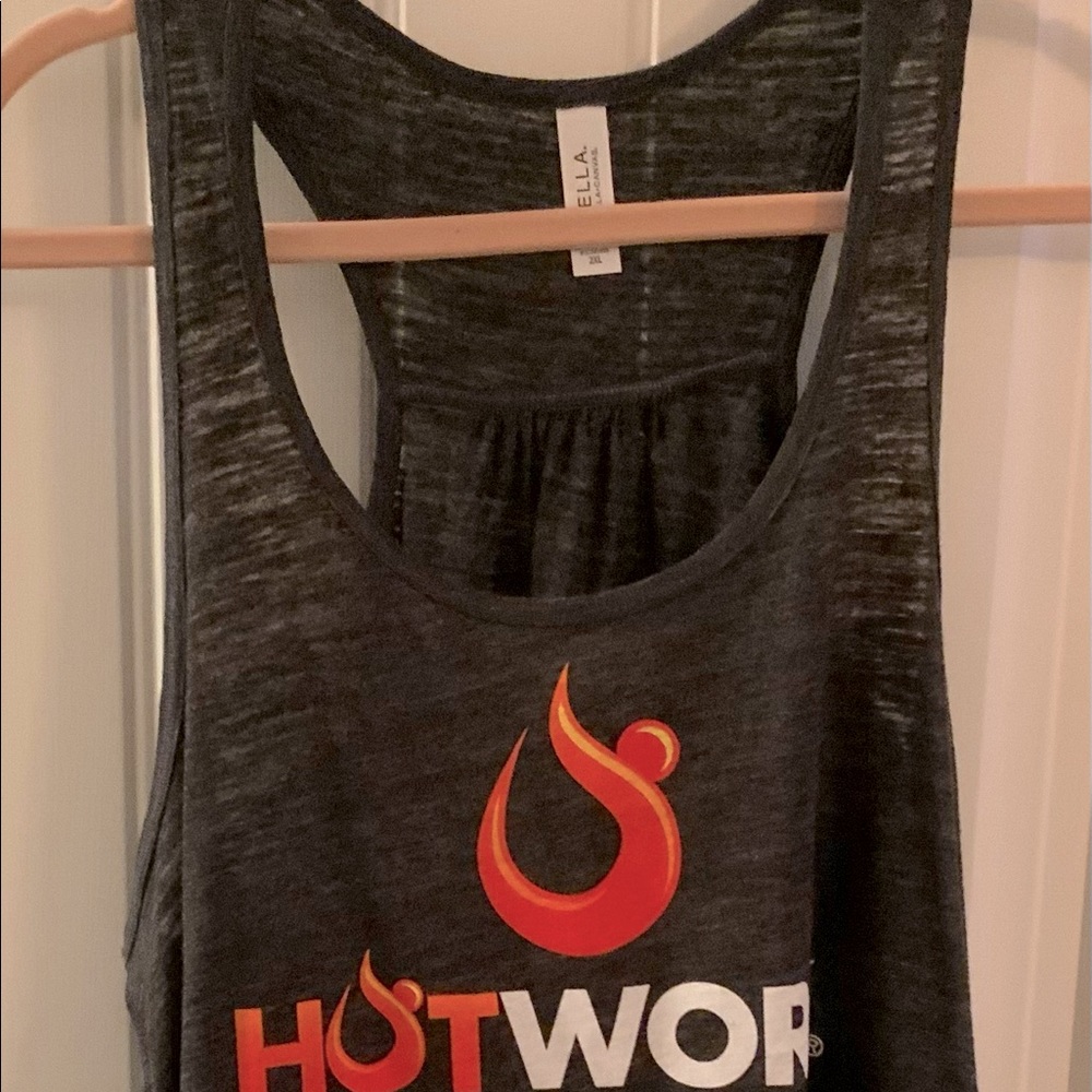 Heatherd Grey Hotwork Racerback Tank